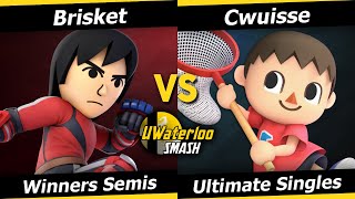 UWaterloo SSBU S23w8 Winners Semis  Brisket Mii Brawler Captain Falcon vs Cwuisse Villager [upl. by Nosned]