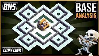 THE BEST BH5 TROPHY defense Base 2023 Builder Hall 5 Trophy Base Design with Copy Link – COC [upl. by Moyers]