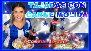 🇭🇳TAJADAS CON CARNE MOLIDA ESTILO CATRACHO🇭🇳Jenny claros paso a pasoPREPARACIÓN 🇭🇳 [upl. by Kozloski358]