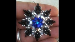 DIY tutorial ciondolo twin beads  superduo quot twinnlinoquot  pendent [upl. by Chancey238]