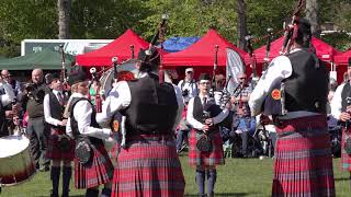 Turriff amp District Pipe Band competing in Grade 2 bands at the 2019 North of Scotland Championship [upl. by Eneluqcaj]