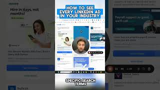 How to see EVERY LinkedIn Ad in your Industry 👀 linkedin b2bmarketing [upl. by Ainessej]