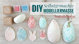 DIY  Modelliermasse selber machen  ohne Kochen  Oster Eier Deko [upl. by Rufina]