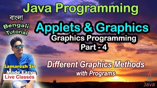 Graphics Methods  Java Applets  Part4  Java Programming  Bengali [upl. by Dlawso]