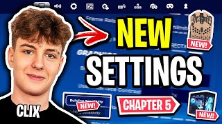 Clix Reveals NEW Settings Fortnite Chapter 5 UPDATED 2024 [upl. by Nnagrom]