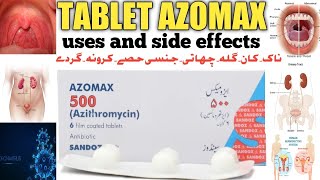 Azomax Tablet 500 mg uses and side effects in Urdu Hindi Azithromycin uses [upl. by Grosz]