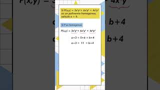Cómo resolver problemas con polinomios homogéneos 🔢 matemáticas polinomios algebra [upl. by Ivers13]