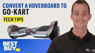 Convert a Hoverboard into a GoKart  Tech Tips from Best Buy [upl. by Yslehc]