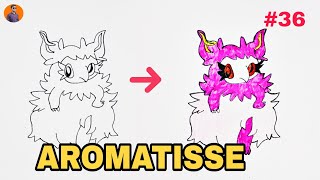 How to draw Aromatisse Pokemonartbydheeraj pokemon [upl. by Yliah57]