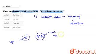 When do viscosity and refractivity of cytoplasm increase   12  CELL CYCLE CELL DIVISION  B [upl. by Uriisa]