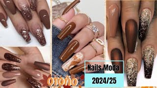 NUEVOS Y HERMOSOS DISEÑOS OTOÑALES UÑAS COLOR EN TENDENCIAS NAILS OTOÑO 2024🍁 [upl. by Denney96]