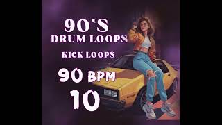 FREE 90s Kick Drum Loop 90 BPM 10 Kick Drum Loops  Free Stock Music Loops amp Samples [upl. by Kahlil]