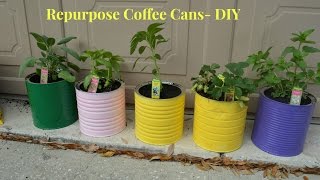 How To Repurpose Coffee Can Tins  DIY Tutorial [upl. by Benji]