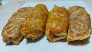 Rollitos de Repollo con Carne y Arroz  Rollitos de col  Niños envueltos  Tolma [upl. by Sclar638]