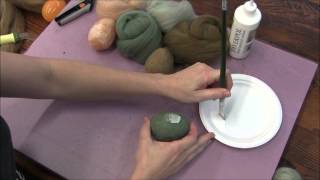 Wool Egg Wet Felted and Hardened [upl. by Burnaby]