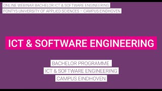 Webinar ICT amp Software Engineering  Fontys ICT [upl. by Prussian]