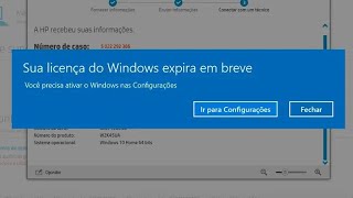 SUA LICENÇA DO WINDOWS EXPIRA EM BREVE  COMO REMOVER ESSA MENSAGEM [upl. by Blank987]