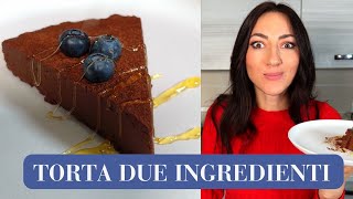 TORTA AL CIOCCOLATO DUE INGREDIENTI  Ricetta SENZA GLUTINE [upl. by Sdlonyer]