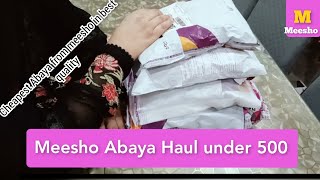 Meesho Abaya Under 500 Tryon Haul Cheapest Abaya From Meesho in best quality summer Special haul [upl. by Burkhardt]