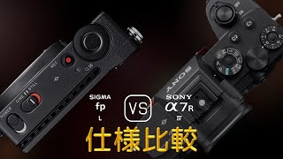 Sigma fp L と Sony A7R IV の仕様比較 [upl. by Yuht]