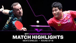 Simon Gauzy vs Liang Jingkun  MS R16  WTT Champions Macao 2024 [upl. by Nylodnewg]