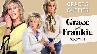 CLASSY Fashion outfits from GRACE amp FRANKIE  Grace Hanson Season 1 [upl. by Tibbetts383]