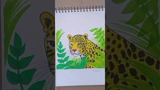 Time lapse Drawing  drawing portrait art cheetha leapord animals [upl. by Lopez286]