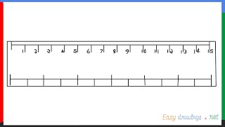 How to draw a Ruler step by step for beginners [upl. by Anhcar]