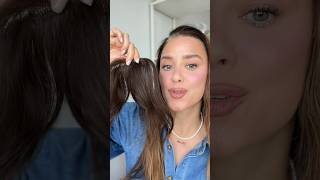 Solución para canas hairstyle bangs hairextensions fakebangs grayhair flequillo canas [upl. by Edelson697]