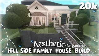 20K BLOXBURG AESTHETIC HILLSIDE FAMILY HOUSEBUILD 2STORY NO GAMEPASS [upl. by Benji]