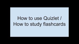 How I recommend you use Quizlet to study your flashcards [upl. by Trask706]