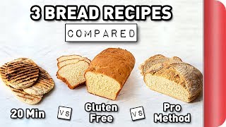 3 Bread Recipes COMPARED ad  Sorted Food [upl. by Anirol803]