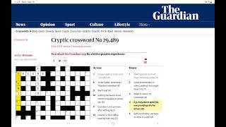 Guardian Cryptic Crossword Monday 16 September 2024 [upl. by Nnaaras761]