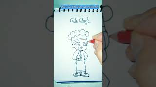 211 Cute chef drawing chefart chef ytshortsindia trending virralyoutubevidio [upl. by Ailaroc]