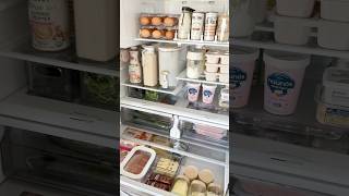 Organize amp stock my fridge with me 🤍 organized fridge fridgeorganization amazonfinds amazon [upl. by Lewap]