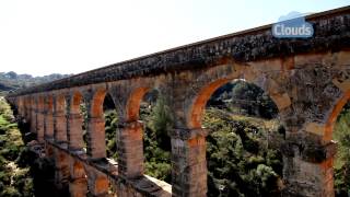 Les Ferreres Roman Aqueduct Aerial footage [upl. by Damick]