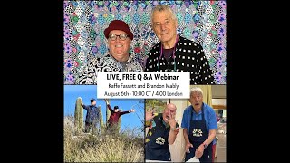 Kaffe Fassett and Brandon Mably Webinar and Glorious Color Interview 8624 [upl. by Acirrehs890]