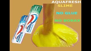 how to make slime with aquafresh toothpaste and salt slime with toothpaste and salt No Glue Borax [upl. by Leumhs]