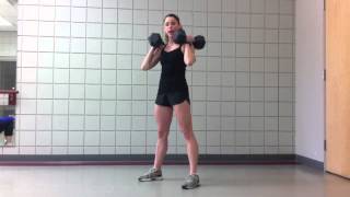 Dumbbell Thruster Demo  CrossFit [upl. by Hannavas]