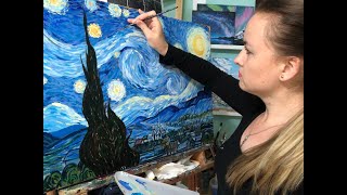 Van Goghs Starry Night 25D Animation [upl. by Christianity200]