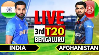 India vs Afghanistan 3rd T20 Live  India vs Afghanistan Live Score  IND vs AFG Live Commentary [upl. by Ahsitaf]