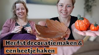 Herfst decoratie maken en mijn vest verder haken  Studiovlog [upl. by Tilney256]