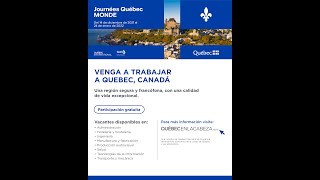 Journées Québec MONDE 2022  Español [upl. by Einnalem]