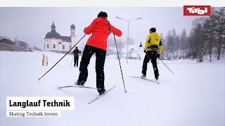 Langlauf Technik – Langlauf Skating lernen [upl. by Buroker]