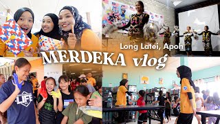 sambut MERDEKA dah macam HARI RAYA meriah gilaaa 🇲🇾 ❤️  Long Latei Apoh MERDEKAvlog VLOG [upl. by Anissej]