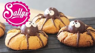 ErdnussbutterSchokoladenKekse quotsüße Spinnequot  Halloween Idee  Peanutbutterchocolate cookies [upl. by Strepphon922]