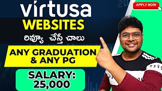 Virtusa Off Campus Direct hiring  Virtusa Recruitment  Latest jobs in Telugu Content Curation job [upl. by Celene31]