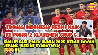 Timnas Indonesia Resmi Naik ke Posisi 2 Klasemen Grup C Kualifikasi Piala Dunia 2026 bola fifa [upl. by Beckett]