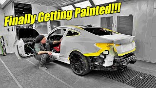 MY Once Destroyed BMW M4 Comp Is Finally Getting Painted [upl. by Acirretahs]