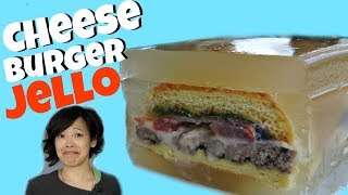 CHEESEBURGER JELLO ASPIC  hamburgers entombed in savory gelatin [upl. by Fates]